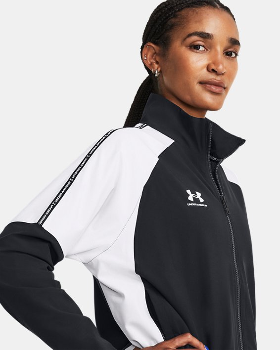 Women's UA Challenger Pro Track Jacket, Black, pdpMainDesktop image number 3